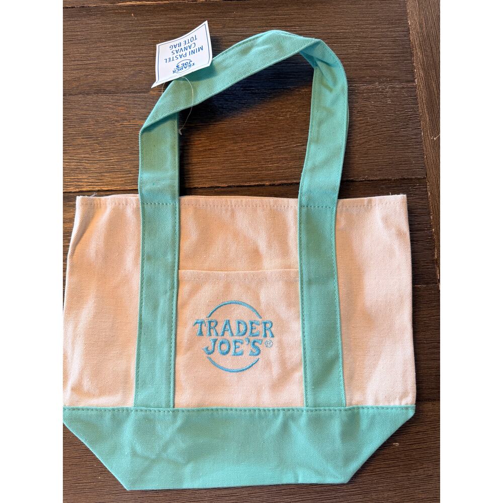 Trader Joe's NWT 2026 Mini Pastel Mint Green  Tote